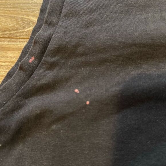 Banana Republic Stretch Cotton Black Tank Top Size Large with Bedazzled Flower o - Picture 4 of 7